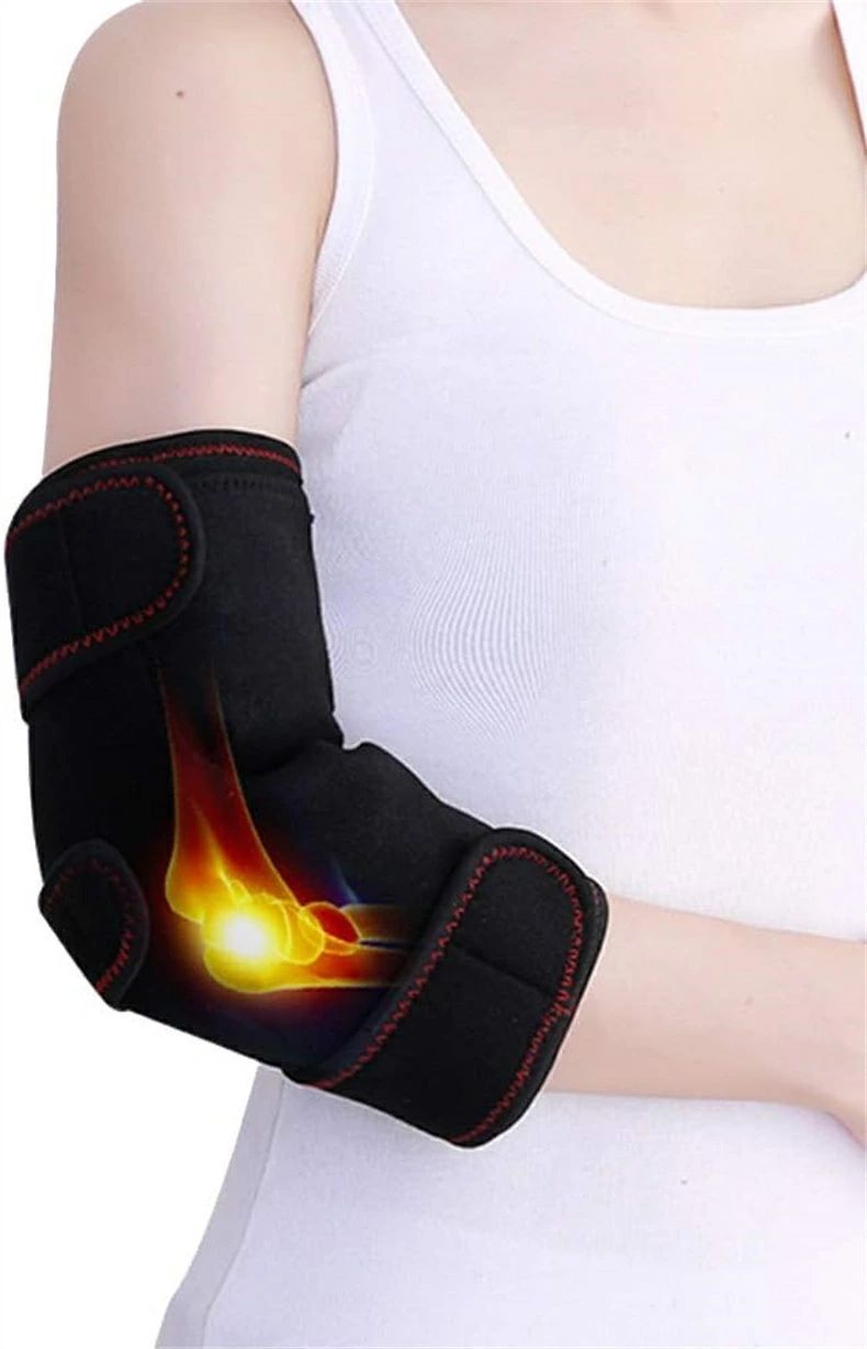 ひじ用サポーター 56℃63℃70℃ 電熱 肘 サポーター 秋冬用 USB加熱 防寒 ひじ当て 固定エルボーパッド 伸縮性 通気性 関節 靭帯 左右肘通用 男女兼用 1枚 洗える フリーサイズ ブ