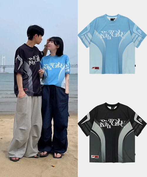 [ROMANTIC CROWN]★25SS★韓国人気★CUBISM FONT L/S CUBISM FONT L/S_BLK | ROMANTIC CROWN