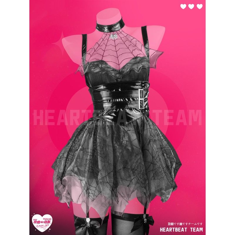 【三日以内に発送】ハロウィーンセクシーな魅惑的な衣装小悪魔cos服セット暗黒系漆皮ワンピース男性制服盆踊り祭り