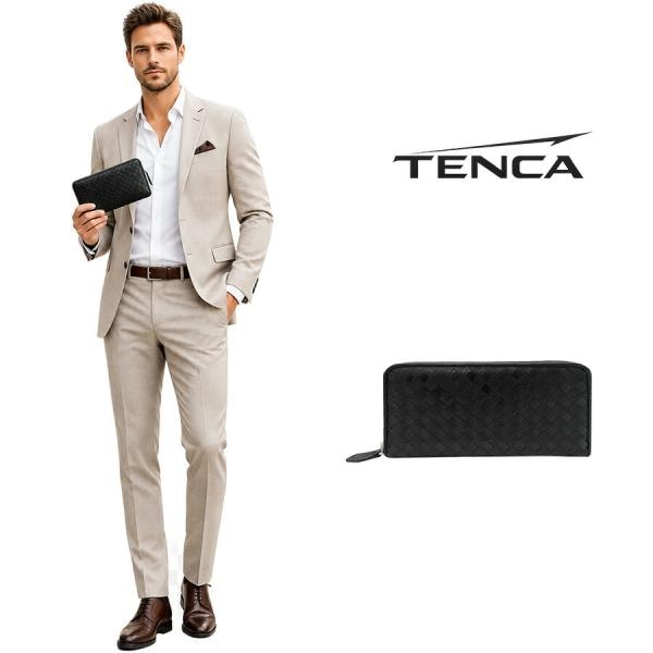 Tenca ラウンド束入れ 長財布 ロングウォレット 財布 さいふ サイフ ウォレット 普段使い 使いやすい メンズ 父の日 ギフト プレゼント ブラック 799-05000