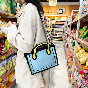 女性用クロスボディバッグ日本の二次元ナイロンバッグ漫画2D3Dアニメ立体ハンドバッグショルダーバッグ
