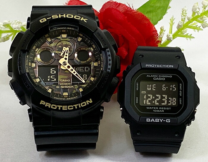 恋人たちのGショック ペアウオッチ G-SHOCK BABY-G ペア腕時計 カシオ 2本セット GA-100CF-1A9JF BGD-565-1JF 電池式 アナデジ デジタル お揃い ク
