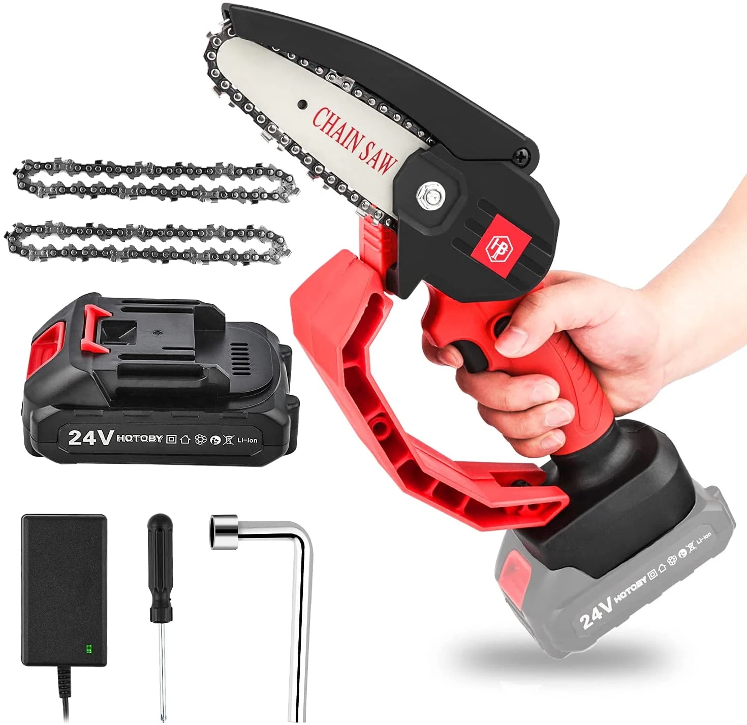 充電式 チェーンソー マキタ18Ｖバッテリー適用 電動コードレス 小型 ミニ木材の伐採 枝打ち DIY 剪定 6,619円