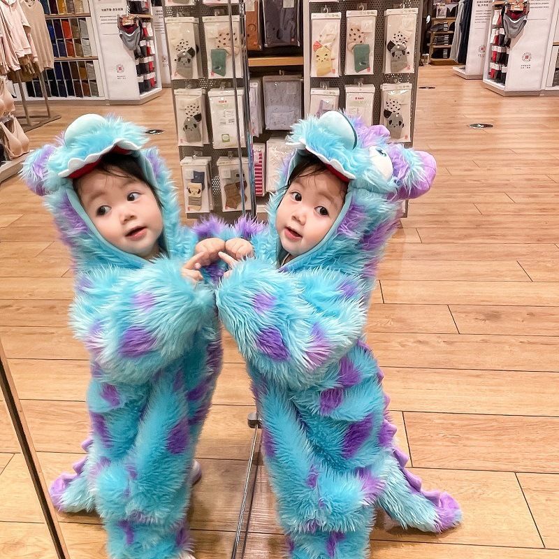 ぬいぐるみ ベビー 秋冬 ジャンプスーツ ハロウィン 男の子 女の子 ロンパース 恐竜 ロンパース あったか お出かけ 赤ちゃん 子供服