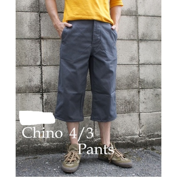 アメリカ軍 60 チノパンツ 32インチ ウエスト 80cm 7分丈 グレー ワンウォッシュ 綿 レプリカ 米軍 US ミリタリーパンツ