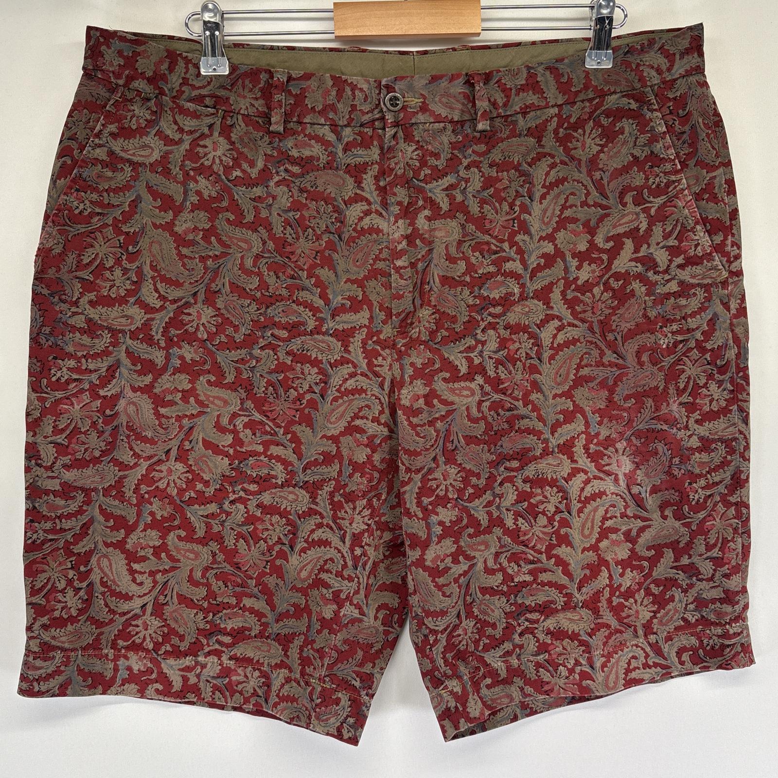 古着 90s/90年代 ポロバイラルフローレン Polo by Ralph Lauren ショートパンツ ペイズリー柄 チノパン 総柄 w38 レッド メンズ