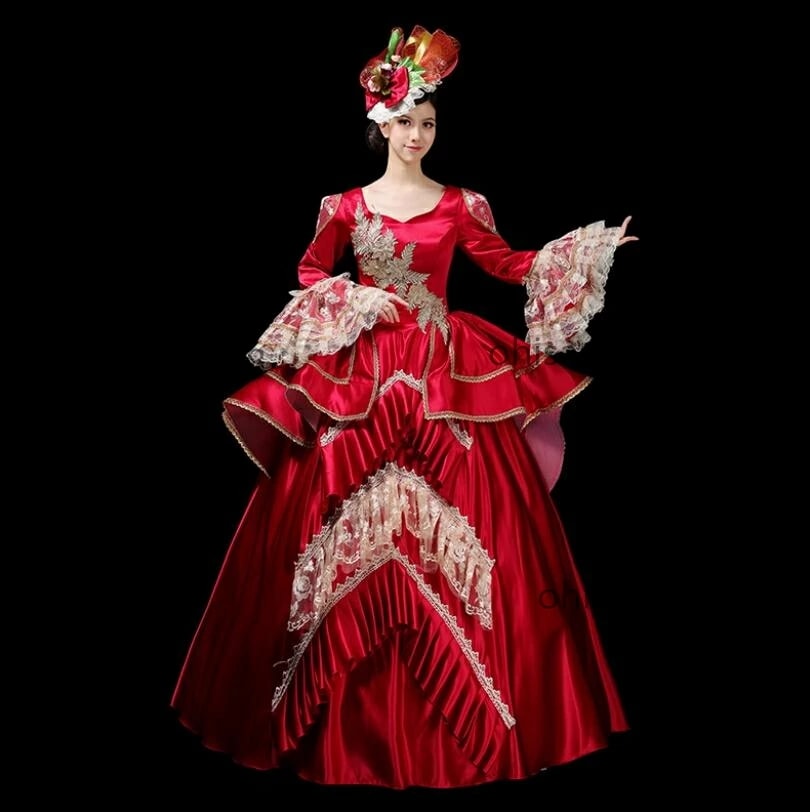 ヨーロッパ風 ワンピース 宮廷ドレス パーティードレス ステージ衣装 フレア袖 プリンセスドレス 可愛い お嬢様 中世貴族風 高級感 貴族ドレス オペラ声楽 演出服 貴婦人ドレス ハロウィン クリスマ 7,559円