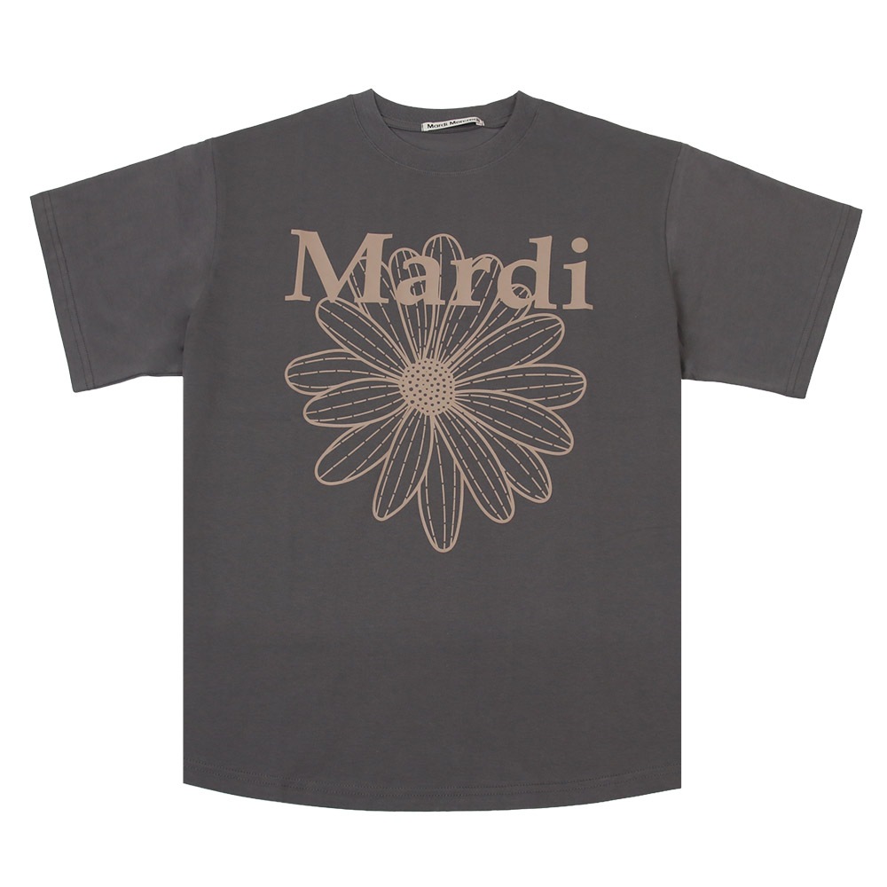 Tシャツ TSHIRT FLOWERMARDI CHARCOAL TAUPE 半袖 レディース 韓国 ファッション アパレル