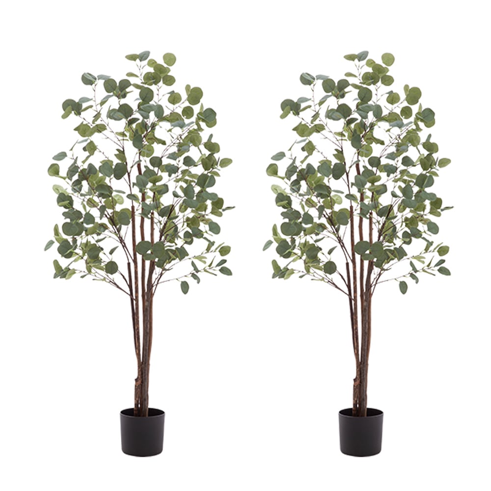 光触媒 人工観葉植物 ユーカリ2本セット 高さ150cm インテリアグリーン フェイクグリーン おしゃれ 観葉植物 インテリア