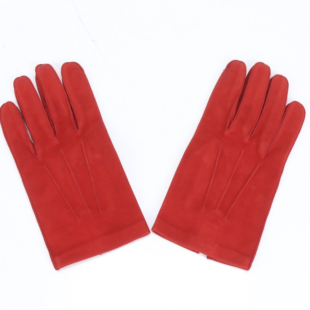 極美品 カリグラフィ ラムスキン レザー 8 1/2 手袋 メンズ EEE CP32-8 中古