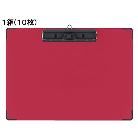 用箋挟B(クロス貼り・カラー)A4ヨコ 長辺とじ レッド 10枚 コクヨ ﾖﾊ-C23R