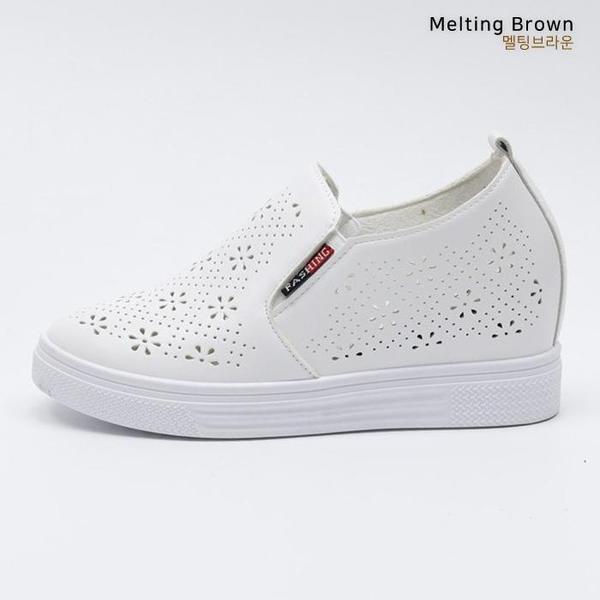 レディースパンチングスリッポン 厚底スニーカー J19