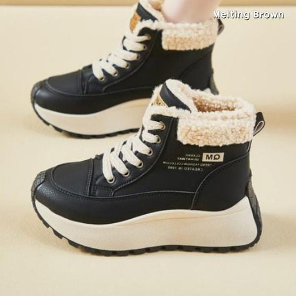 女性用ファーシューズ 冬用スニーカー 防寒シューズ SS69