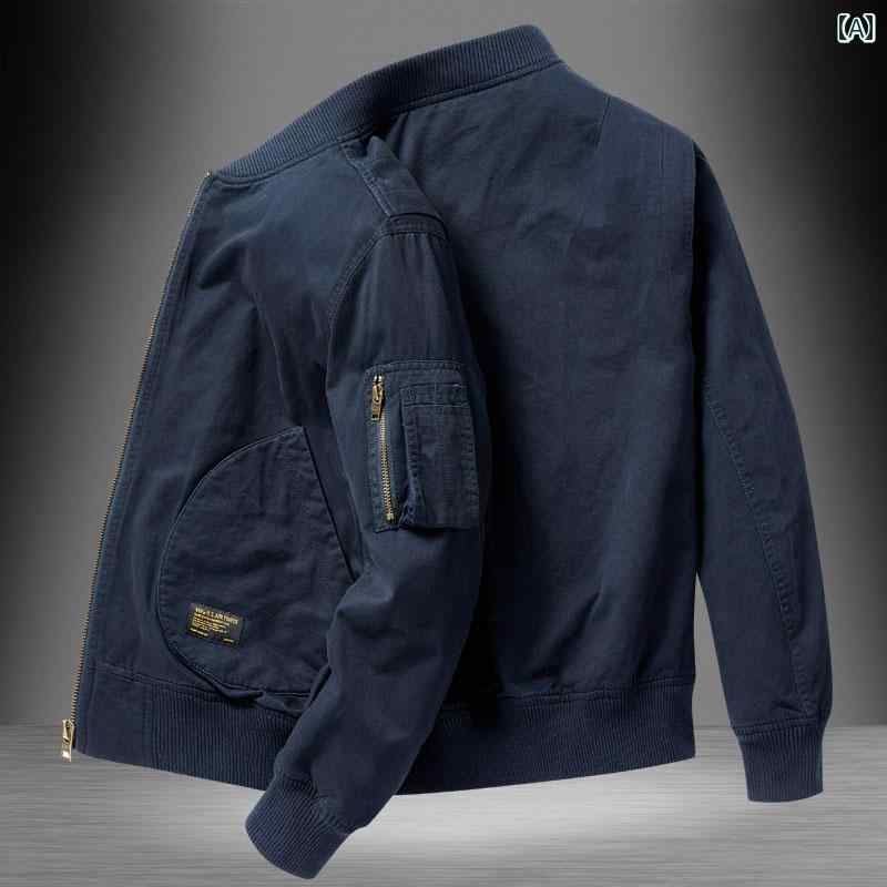 メンズ ファッション ワークジャケット 春秋 大きいサイズ 綿 カジュアル 野球 ユニフォーム ジャケット