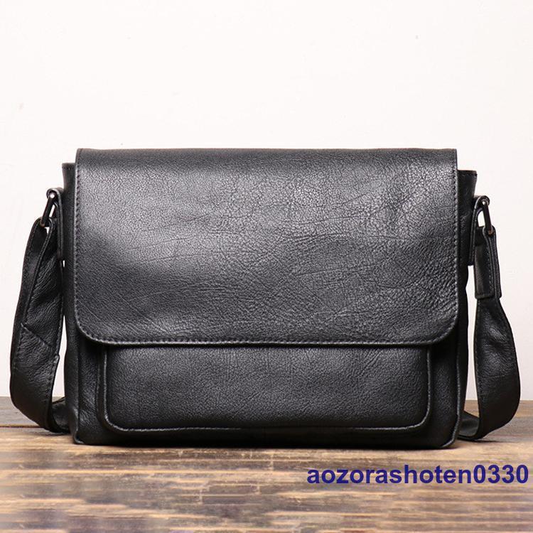【急速出荷!】本革 メッセンジャーバッグ ショルダーバッグメンズ 斜めがけ 2way 耐久 ビジネスバッグ 通勤バッグ カバン 牛革 通勤通学 カジュアル アウトドア