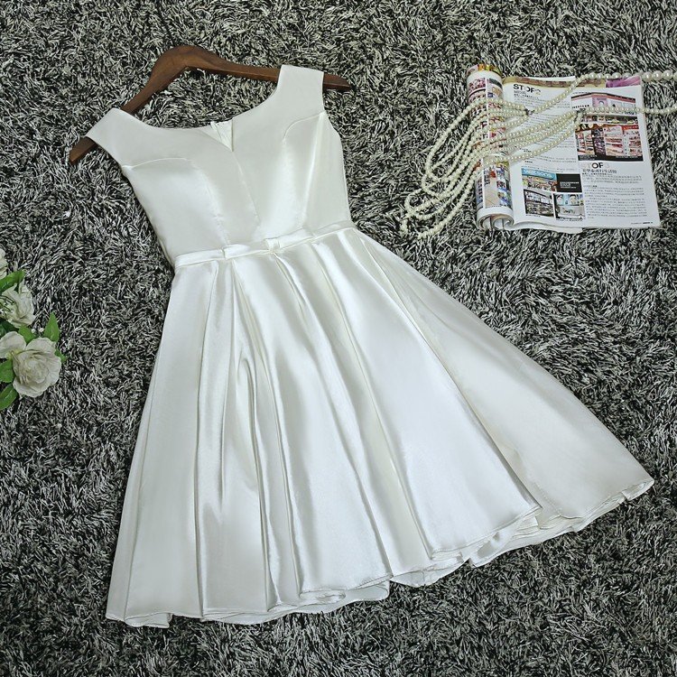 ミニドレス 安い 結婚式 ウエディングミニドレス パーティードレス 演奏会 ミニ 二次会 ウェディングドレス 花嫁 コンサート 白 6,081円