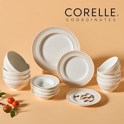 CORELLE ローズセット コレール 薔薇 籠付サラダセット カントリー