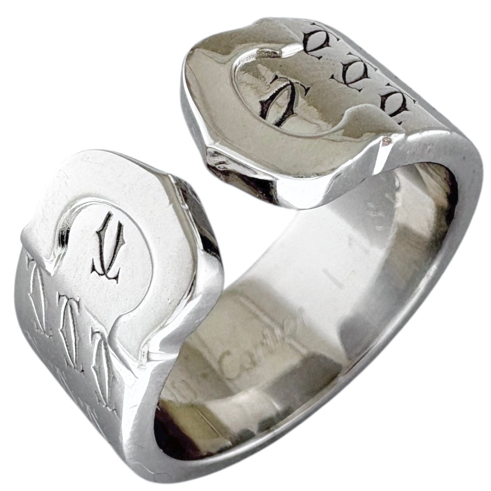 カルティエ 2000年XMas限定 2C リング 指輪 10号 18金 K18ホワイトゴールド CARTIER 中古 美品