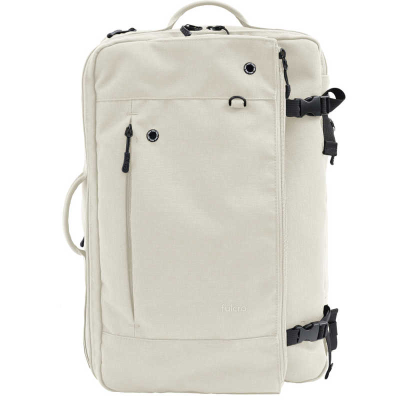 FULCRO　カジュアルリュック PC対応 15インチ A4 19L 拡張時25L 撥水 アイボリー　fma-0043-IV