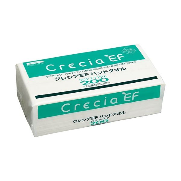 日本製紙クレシア クレシアEF ハンドタオル ソフトタイプ 200組/パック 1セット（30パック） 8,862円