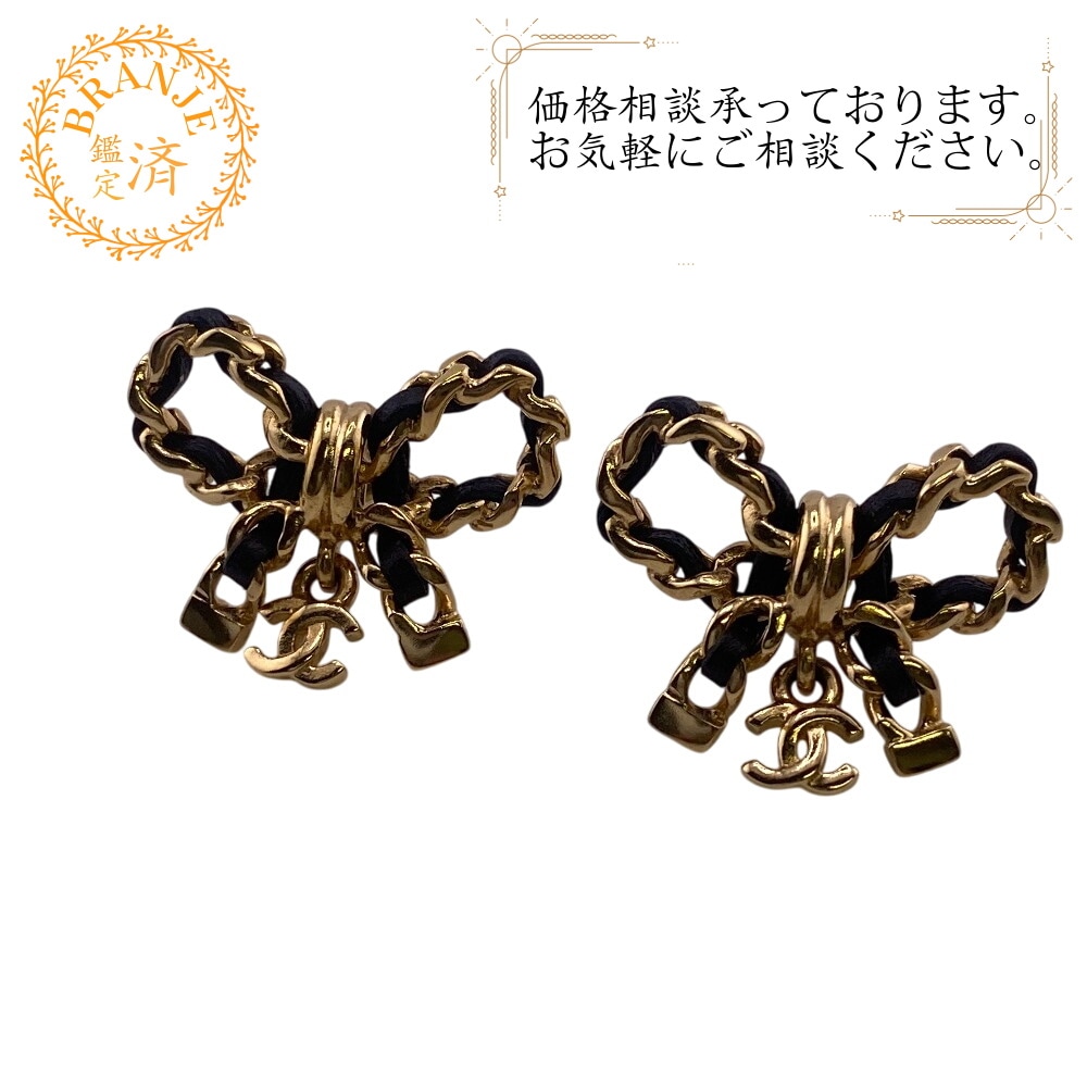 ココマーク リボン GP ピアス ゴールド ブランド