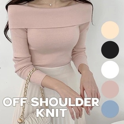 スクエアネッククロップドニットp458248 レディース 【tops】トップス ニット 長袖 クロップド スクエアネック 鎖骨 デコルテ 無地 シンプル ベーシック パステル 大人 スリム 春 秋