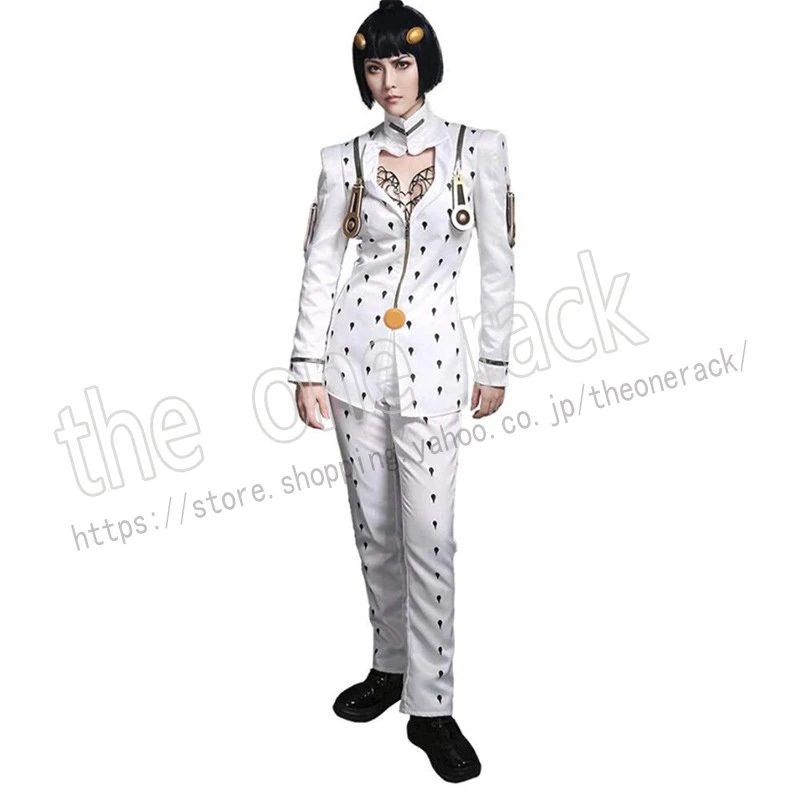 ジョジョの奇妙な冒険風Parte5黄金の風 ブローノブチャラティ コスプレ衣装ウィッグ靴コスチュー