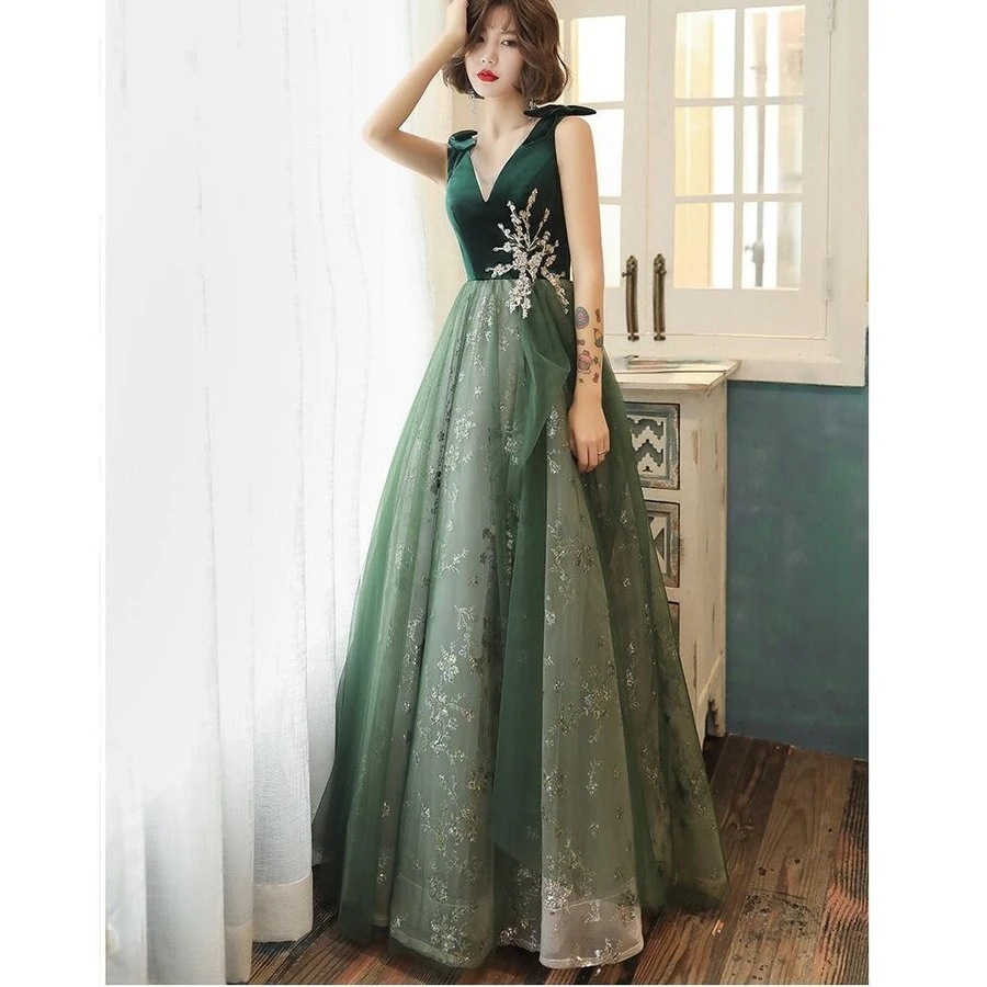 上品 ロング丈ドレス ウエディングドレス パーティードレス ステージ衣装 二次会 Aラインワンピース