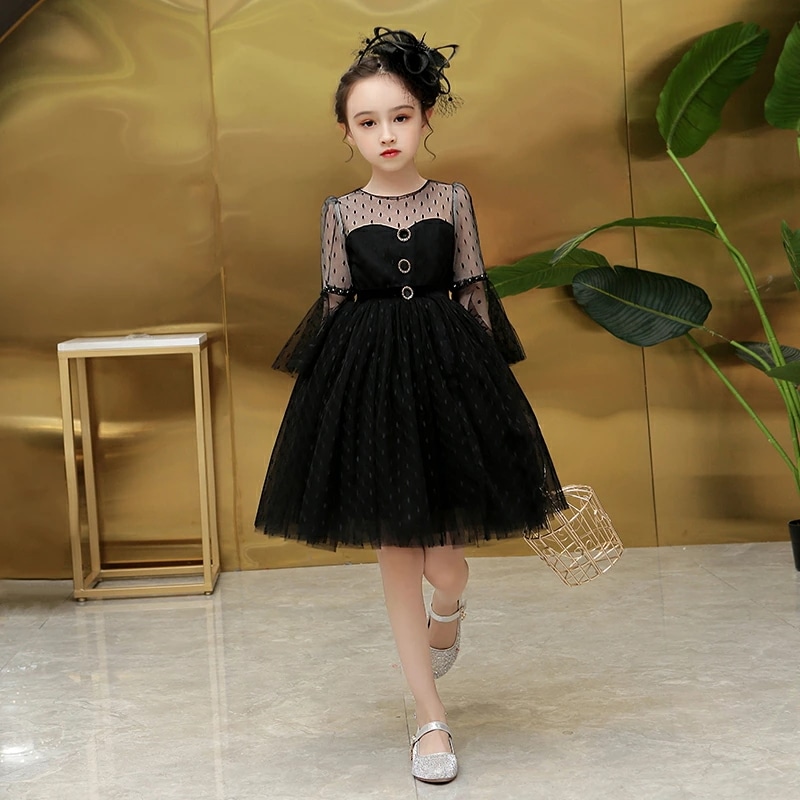 新作 子供ドレス ピアノ発表会 ワンピース 長袖 女の子 ドレス フラワーガール フォーマルドレス 子供服 キッズドレス 子どもドレス aラインワンピース ジュニア 七五三 結婚式 卒業式 プリンセス