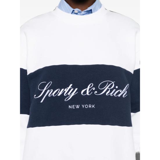 SPORTY & RICH Women Knitwear ST096710243WH WHITE WHITE BLUE