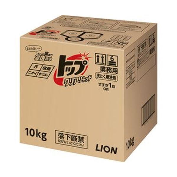 （まとめ）ライオン トップ クリアリキッド 業務用10kg 1箱[x3セット]
