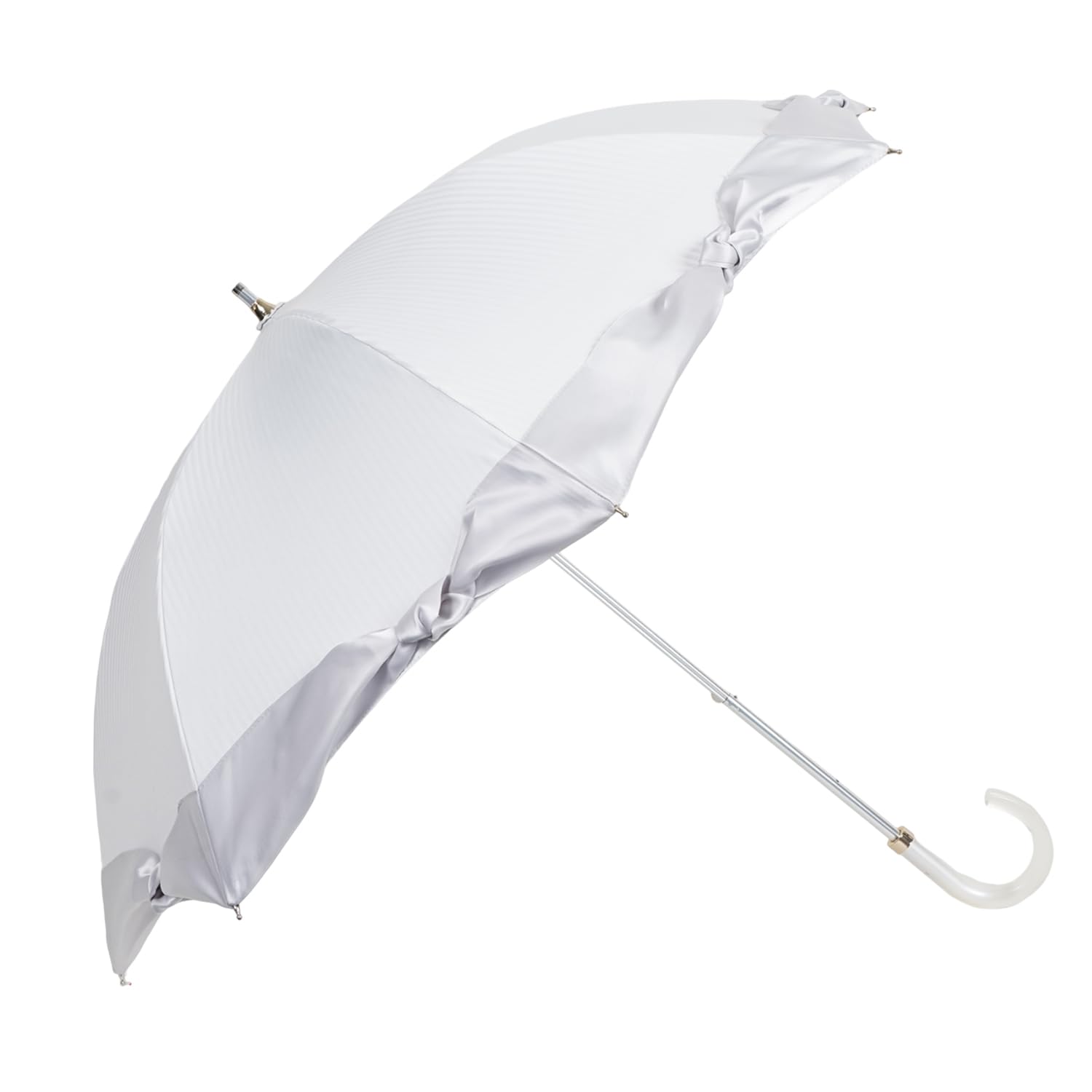 ムーンバット 【ランバン オン ブルー】 日傘 長傘 晴雨兼用 遮光 遮熱 UV ストライプ 22-084-11853-06 オフホワイト