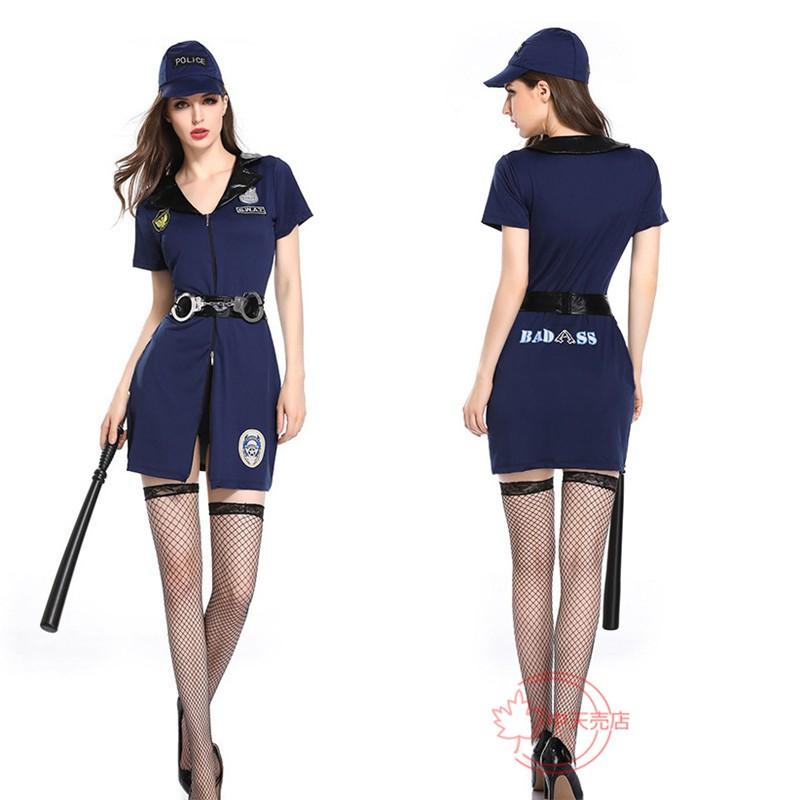 【本日限定】Halloween ハロウィン 万聖節 コスプレ ワンピース 婦人警官 キャラクター セクシー ポリス レディース ステージ変装 パーティーグッズ コスチューム