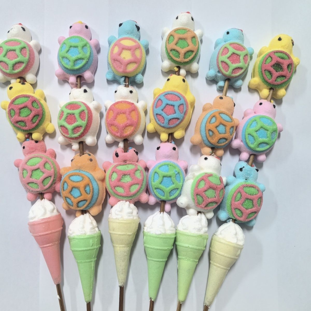 大きな漫画綿菓子ロリポップゴールデンタートルスタイル - 学校用おやつミックスパック誕生日プレゼント子供の日ギフト
