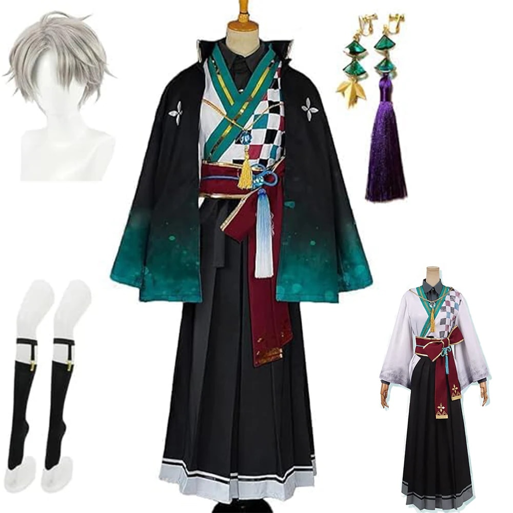 コスプレ衣装 甲斐田晴 衣装＋イヤリング＋靴下 ウィッグ追加可 和服 かいだはる コスプレ衣装 コスプレ 衣装ハロウィン 仮装 ステージ服