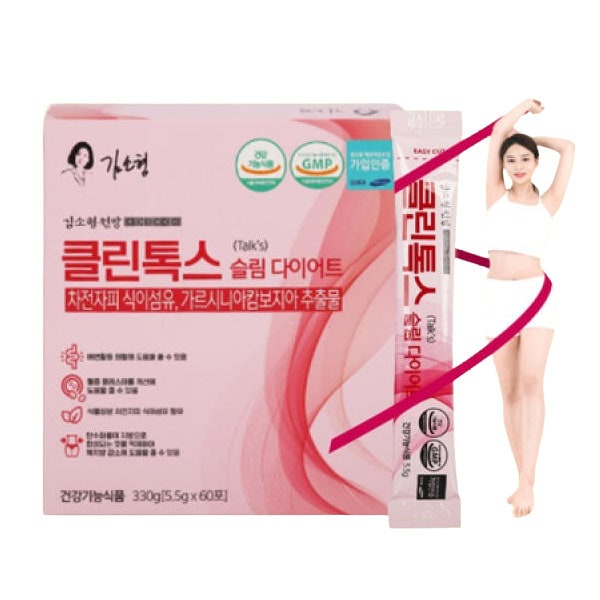 キムソヒョン ウォンバン クリーン トックス スリム ダイエット ガルニシア オオバコ殻丸薬 水溶性食物繊維 60 袋