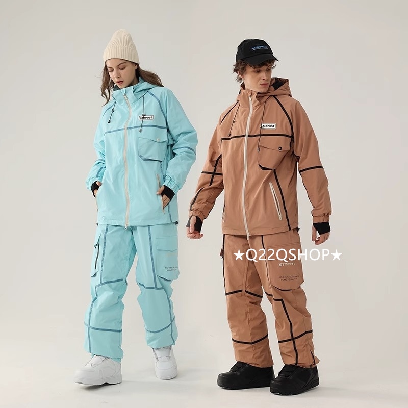 スノーボードウェア 2024 2025 上下セット メンズ レディース パンツ ズボン ジャケット アウター ウィンタースポーツ セットアップ スキーウェア スノボウェア スノボーウェア 韓国風防水