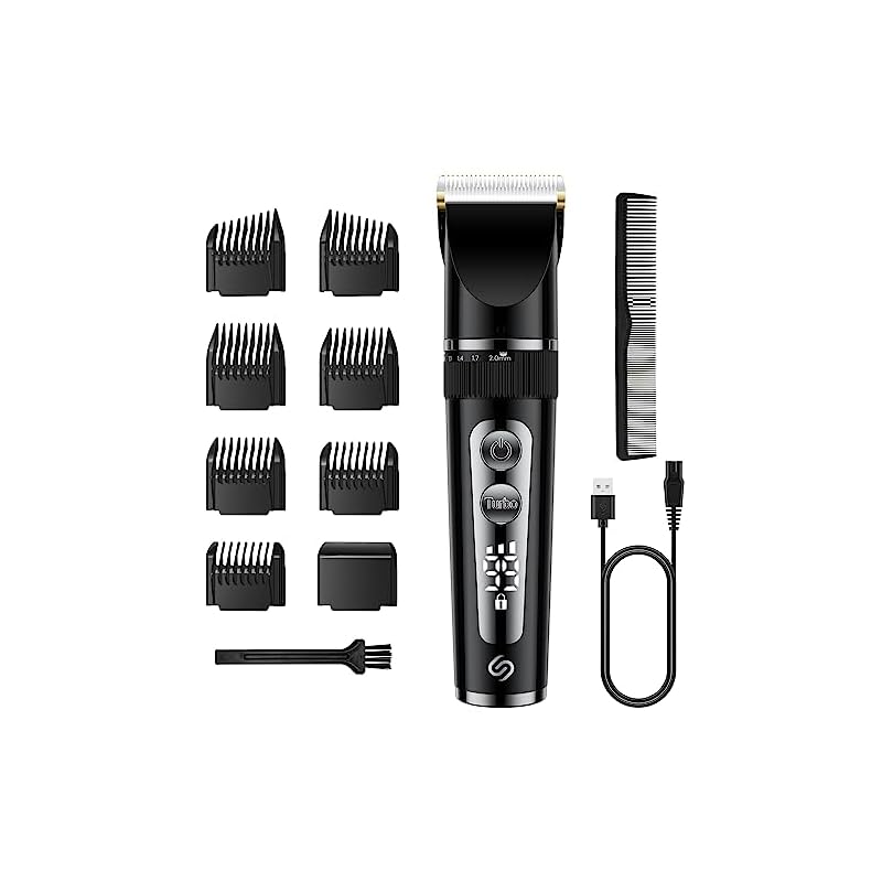 バリカン ヘアカッター WONSEFOO 【2023新登場 USB充電式】人気 電動バリカン 散髪用 充電式 IPX7防水 3つのモード 5段階刈り高さ調節 8種類ガイドコーム 超低騒音 led電量デ