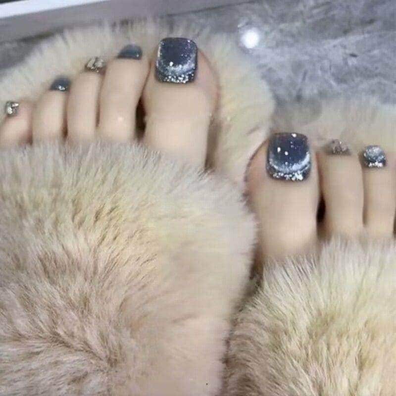 キャッツアイスパー フェイクトゥネイルパッチ フットネイルウェアネイル フットネイルネイルパッチ サマーフットネイルパッチ