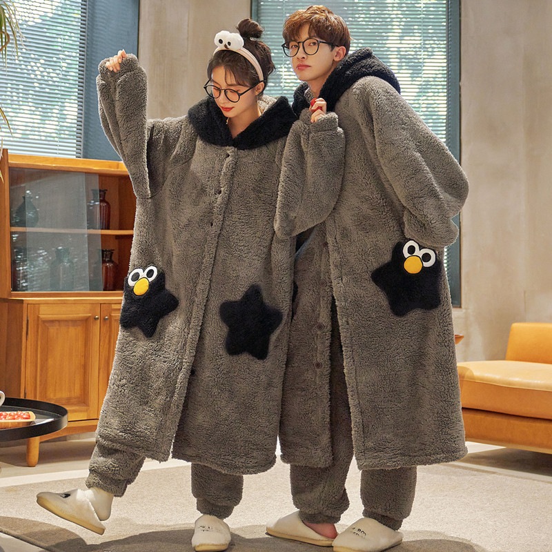 ペアパジャマ セット もこもこ モコモコ カップル ルームウェア 上下セット 冬 ペアルック 秋冬 長袖 部屋着 レディース メンズ 寝間着 モコモコ 秋冬 上下セット カップル 冬 お揃い 結婚祝い