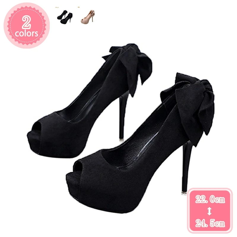 1000円OFFクーポン オープントゥ パンプス バックリボン ヒール12cm ピンヒール サンダル 歩きやすい ヒールサンダル ヒール キャバ 靴 パンプス ウェディング OL パーティー 同窓会