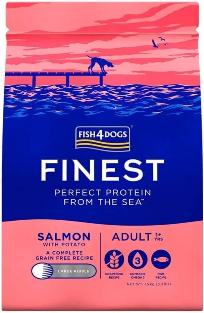 即日発送！ フィッシュ4ドッグ FISH 4 DOGS ドッグフード ファイネスト サーモン 大粒 1.5kg