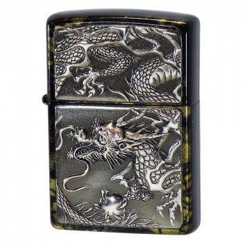 ZIPPO ライズメタル 銀龍 亀甲 金 12,310円