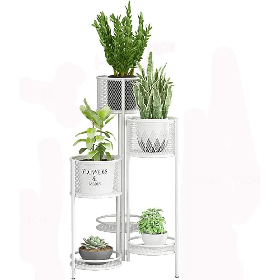 フラワースタンド，室内 盆栽棚，花台 室内，観葉植物 棚 ，園芸ラック，アートフラワーポットホルダー6層6鉢植え鉄プラントスタンドホーム折り畳み式の装飾