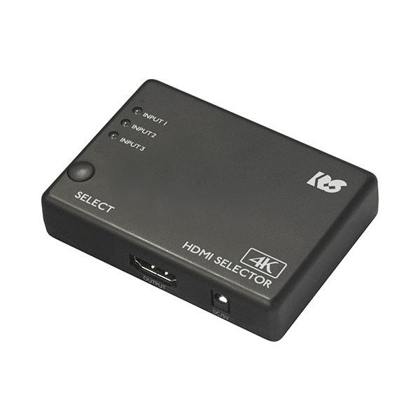4K60Hz対応 3入力1出力 HDMI切替器 RS-HDSW31-4KZ