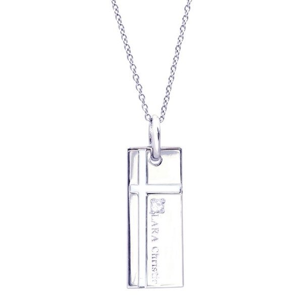 ネックレス レディース ノーブル クロス WHITE Label p3051-w
