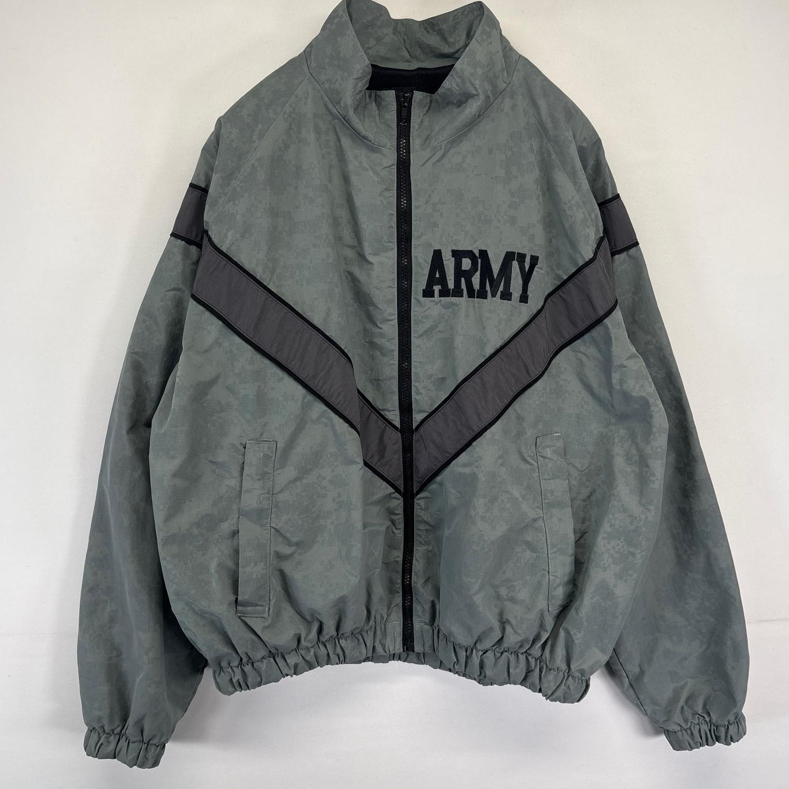 古着 ミリタリー ミリタリージャケット トレーニングジャケット リフレクター デジカモ 米軍 ARMY SMALL グレー系 メンズ