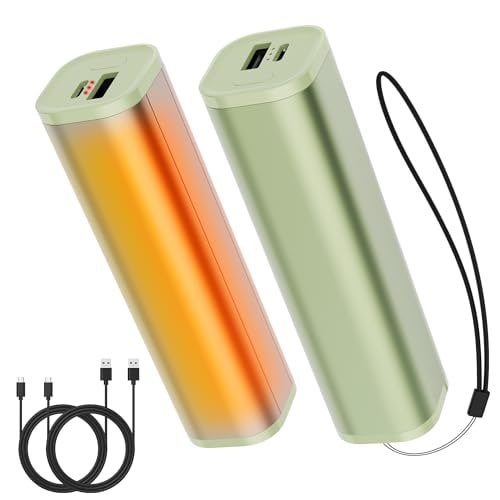 HAGOOGI(ハゴオギ) 充電式カイロ 10000mAh大容量 1台2役 電気カイロ モバイルバッテリー 3段階温度調節 14時間連続使用可 電気あんか ハンドウォマー ホッカイロ 360全方位発