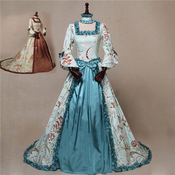 豪華ロングドレス ステージ衣装としても最適 お姫様ドレス Halloween ドレス 貴婦人 貴族 服 プリンセスラインお姫様ドレス