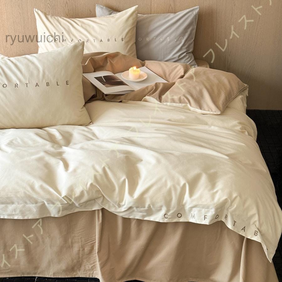 布団カバー 3点セット 4点セット 無地 寝具カバー 洋式・和式兼用 ベッドカバー 掛け布団カバー ボックスシーツ 枕カバー シーツカバー 肌に優しい 5,614円